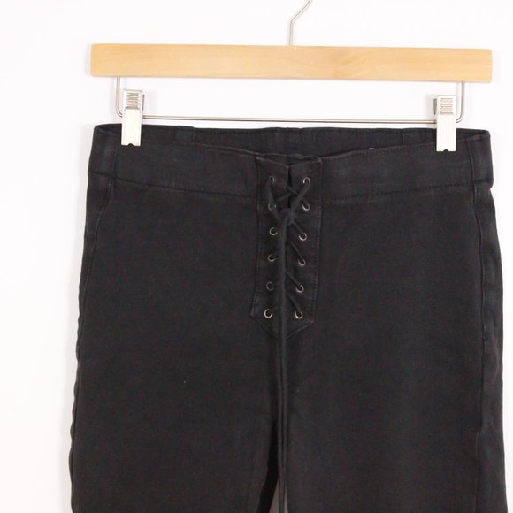 *American Eagle Outfitters Black Tye Up Waist Jeans - Picture 4 of 7